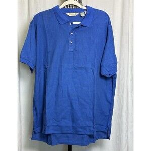 L.L. Bean Mens Short Sleeve Polo Shirt  100% Cotton Open Weave Regular XL NEW!